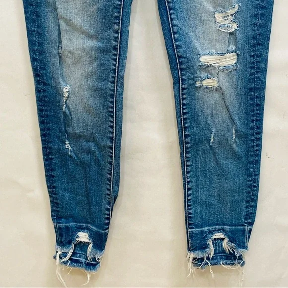 BKE STELLA MID RISE SLIM FIT ANKLE DISTRESSED JEANS - Picture 3 of 12
